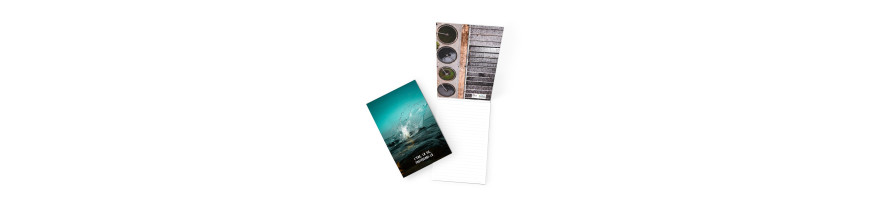 Bloc-notes couverture souple enveloppante 2025/2026 personnalisé